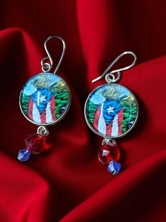 Aretes Jíbaro Patriótico - Raíces de Mi Isla