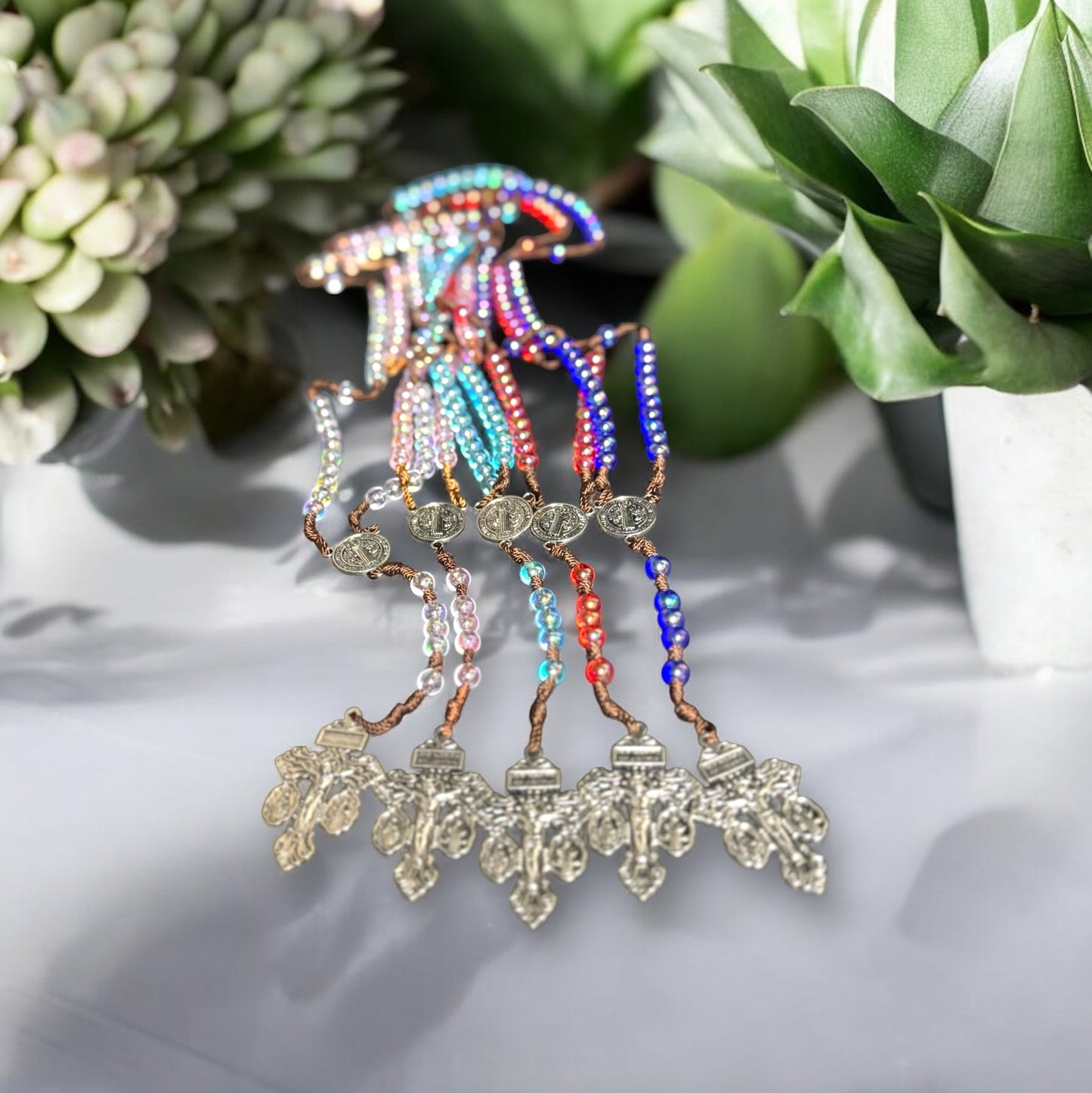 Rosario de verano centros de metal