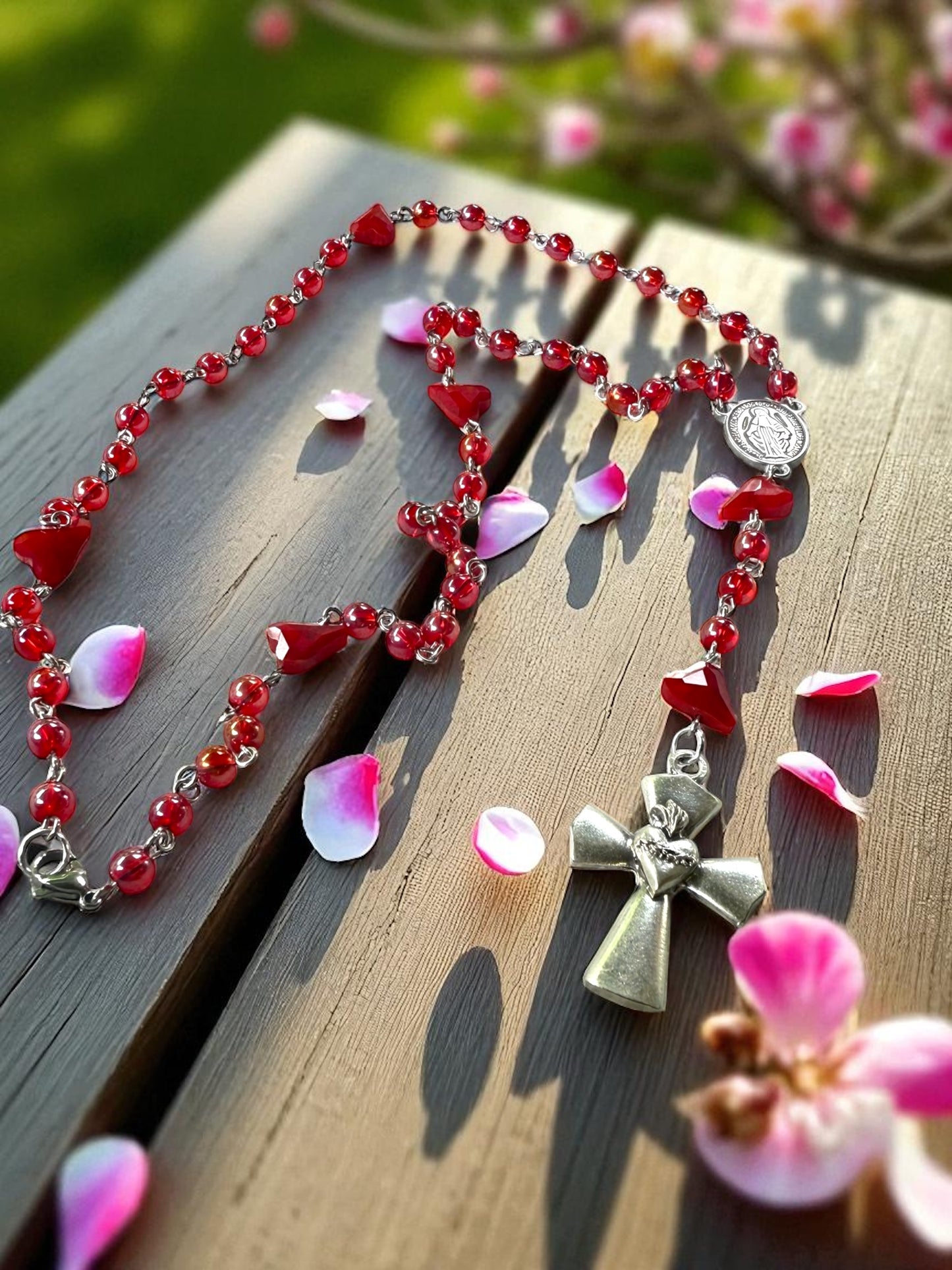 Rosario de corazones
