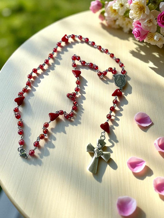 Rosario de corazones