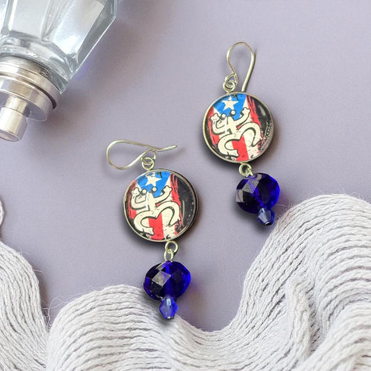 Aretes Coquí Patriótico - Raíces de Mi Isla