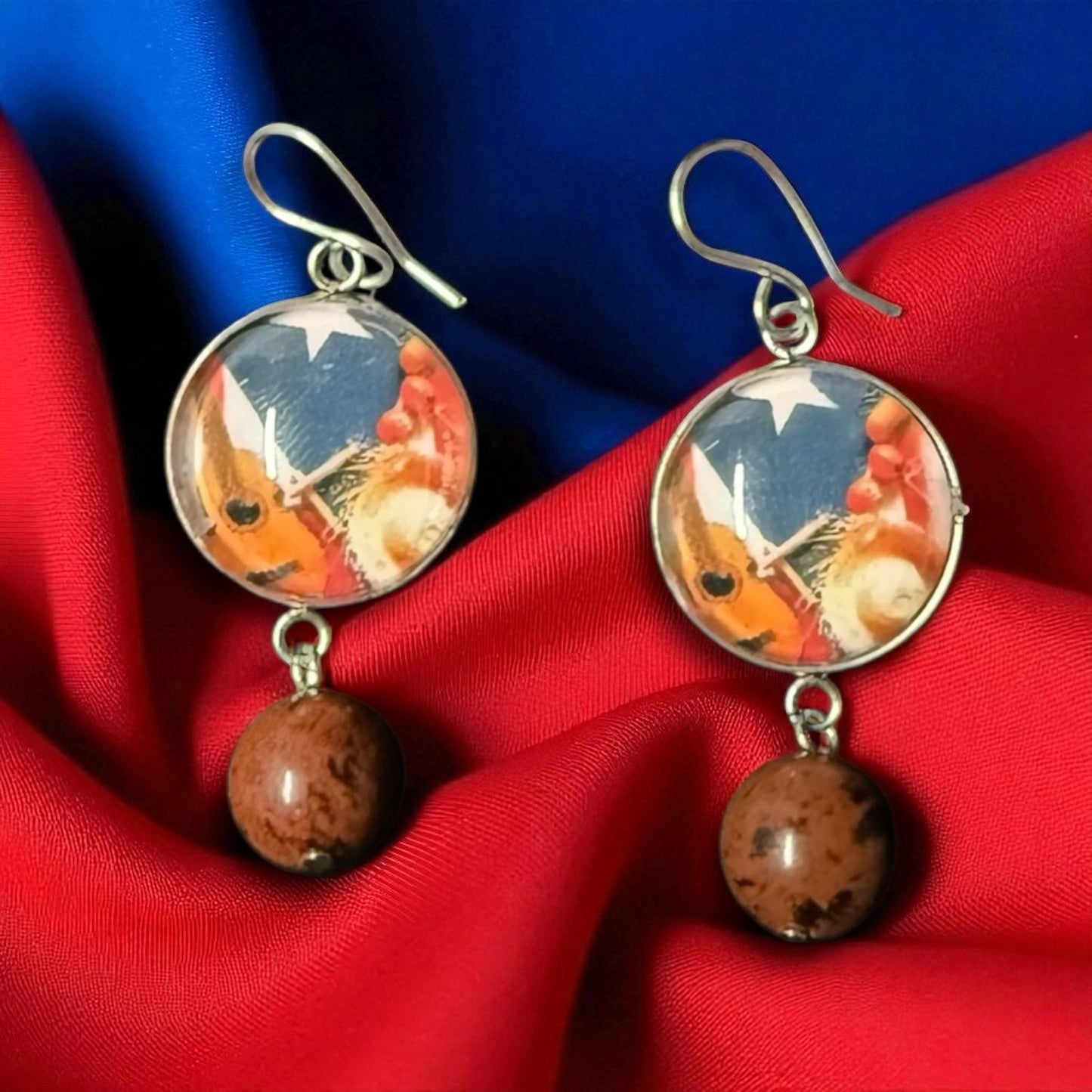 Aretes Instrumentos Musicales Puertorriqueños con Piedra - Raíces de Mi Isla