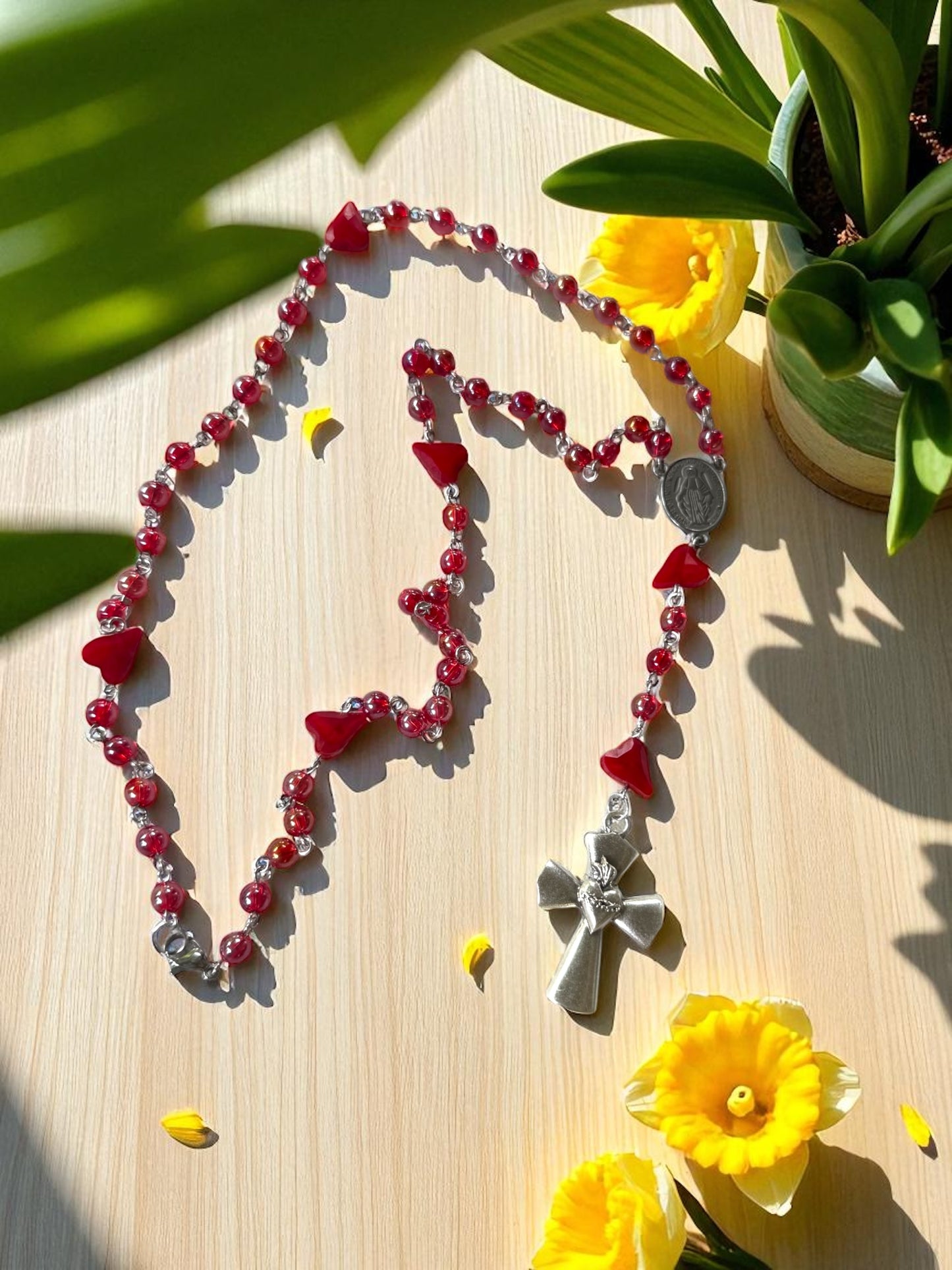 Rosario de corazones