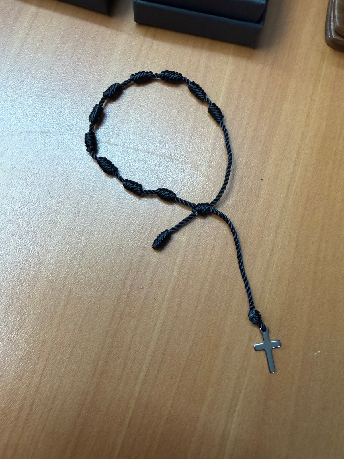 Pulsera Nudo Franciscano con Cruz en Acero Inoxidable