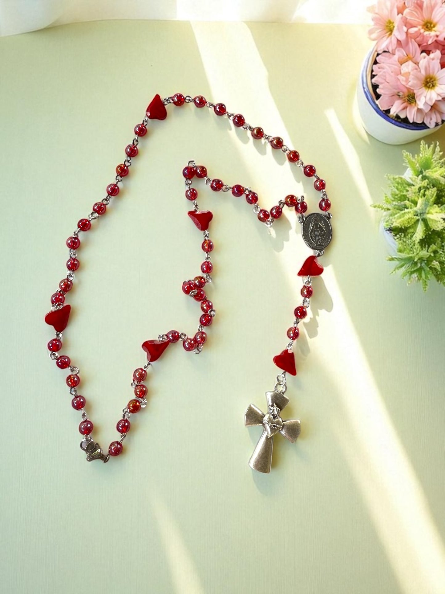 Rosario de corazones