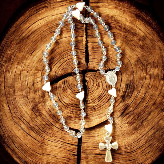 Rosario con corazones