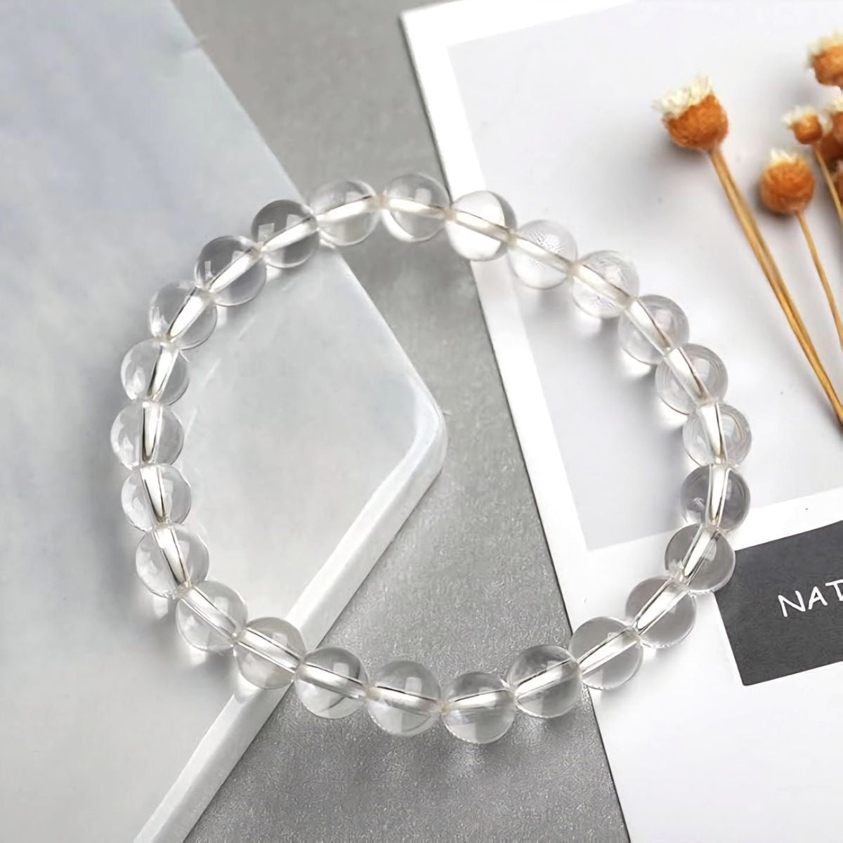 Pulsera Cuarzo Cristal 8mm