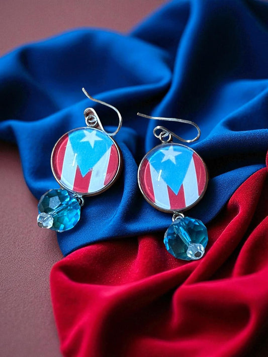 Aretes Bandera de Puerto Rico - Raíces de Mi Isla
