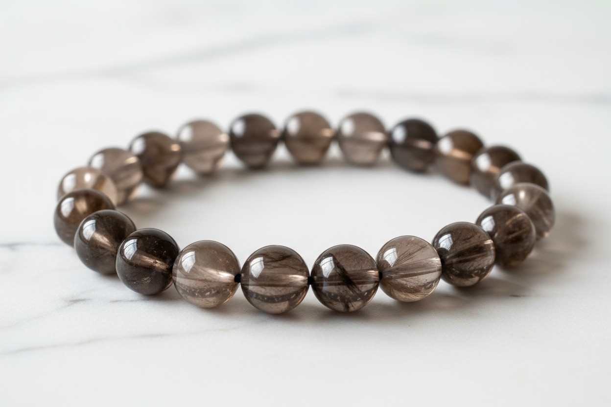 Pulsera de Cuarzo Ahumado